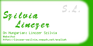 szilvia linczer business card